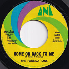 画像をギャラリービューアに読み込む, Foundations - Baby, Now That I've Found You / Come On Back To Me (7 inch Record / Used)
