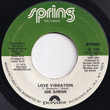 画像をギャラリービューアに読み込む, Joe Simon - Love Vibration / (Disco Version) (7 inch Record / Used)
