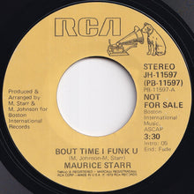 画像をギャラリービューアに読み込む, Maurice Starr - Bout Time I Funk U (Stereo) / (Mono) (7 inch Record / Used)
