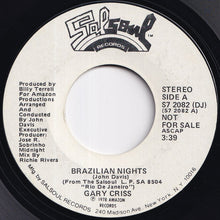 画像をギャラリービューアに読み込む, Gary Criss - Brazilian Nights (Stereo) / (Mono) (7 inch Record / Used)
