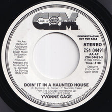 Load image into Gallery viewer, Yvonne Gage - Doin' It In A Haunted House / Doin' It In A Haunted House (7 inch Record / Used)
