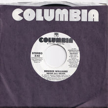 Load image into Gallery viewer, Deniece Williams - Never Say Never / Never Say Never (7 inch Record / Used)

