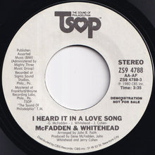 画像をギャラリービューアに読み込む, McFadden &amp; Whitehead - I Heard It In A Love Song / I Heard It In A Love Song (7 inch Record / Used)
