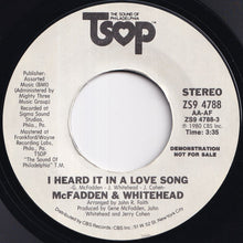 画像をギャラリービューアに読み込む, McFadden &amp; Whitehead - I Heard It In A Love Song / I Heard It In A Love Song (7 inch Record / Used)
