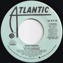 画像をギャラリービューアに読み込む, David Simmons - Love Tonight / Love Tonight (7 inch Record / Used)
