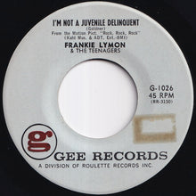 画像をギャラリービューアに読み込む, Frankie Lymon, Teenagers - I'm Not A Juvenile Delinquent / Baby, Baby (7 inch Record / Used)
