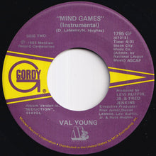 Load image into Gallery viewer, Val Young - Mind Games / (Instrumental) (7 inch Record / Used)
