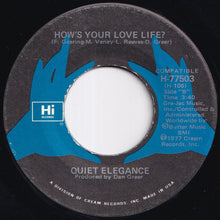 画像をギャラリービューアに読み込む, Quiet Elegance - Roots Of Love / How's Your Love Life? (7 inch Record / Used)
