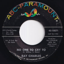 画像をギャラリービューアに読み込む, Ray Charles - No One To Cry To / A Tear Fell (7 inch Record / Used)

