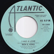 画像をギャラリービューアに読み込む, Ben E. King - I Had A Love (Stereo) / (Mono) (7 inch Record / Used)
