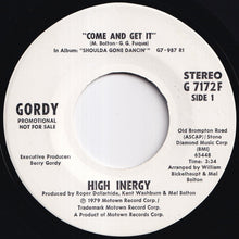 画像をギャラリービューアに読み込む, High Inergy - Come And Get It / Midnight Music Man (7 inch Record / Used)
