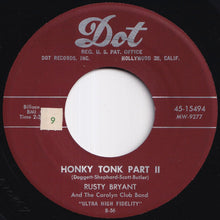Load image into Gallery viewer, Rusty Bryant And The Carolyn Club Band - Honky Tonk Part II / Lonely Cryin' Heart (7 inch Record / Used)
