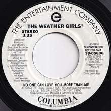 画像をギャラリービューアに読み込む, Weather Girls - No One Can Love You More Than Me / No One Can Love You More Than Me (7 inch Record / Used)
