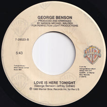 画像をギャラリービューアに読み込む, George Benson - Shiver / Love Is Here Tonight (7 inch Record / Used)
