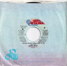 画像をギャラリービューアに読み込む, Barry White - Never, Never Gonna Give Ya Up (Short Version) / (Long Version) (7 inch Record / Used)
