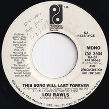 Load image into Gallery viewer, Lou Rawls - This Song Will Last Forever (Stereo) / (Mono) (7 inch Record / Used)
