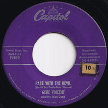 画像をギャラリービューアに読み込む, Gene Vincent - Race With The Devil / Gonna Back Up Baby (7 inch Record / Used)
