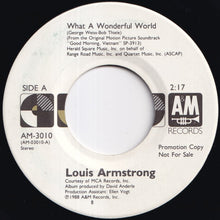 Load image into Gallery viewer, Louis Armstrong - What A Wonderful World / What A Wonderful World (7 inch Record / Used)
