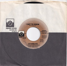 画像をギャラリービューアに読み込む, Starbuck - I Got To Know / The Slower You Go (The Longer It Lasts) (7 inch Record / Used)
