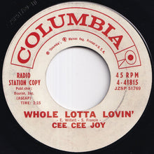 Load image into Gallery viewer, Cee Cee Joy - Whole Lotta Lovin' / I'm Coming Down With The Blues (7 inch Record / Used)
