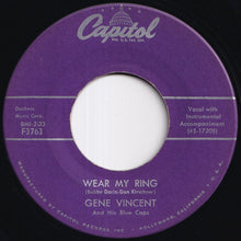 画像をギャラリービューアに読み込む, Gene Vincent And His Blue Caps - Lotta Lovin' / Wear My Ring (7 inch Record / Used)
