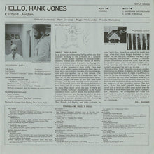 画像をギャラリービューアに読み込む, Clifford Jordan - Hello, Hank Jones (LP Record / Used)
