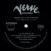 画像をギャラリービューアに読み込む, Coleman Hawkins - Hawkins! Alive! At The Village Gate (LP Record / Used)

