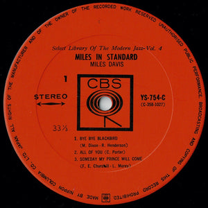 Miles Davis - Miles In Standard (LP Record / Used)