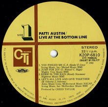 画像をギャラリービューアに読み込む, Patti Austin - Live At The Bottom Line (LP Record / Used)
