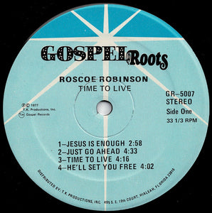 Roscoe Robinson - Time To Live (LP Record / Used)