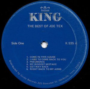 Joe Tex - The Best Of Joe Tex (LP Record / Used)