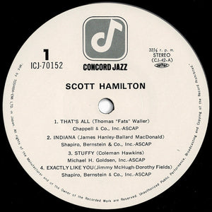 Scott Hamilton - Scott Hamilton Is A Good Wind Who Is Blowing Us No Ill (LP Record / Used)