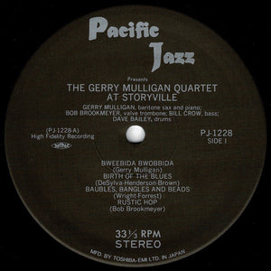 Gerry Mulligan Quartet - Recorded In Boston At Storyville (LP Record / Used)