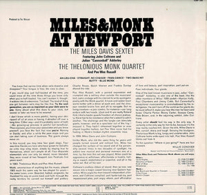 Miles Davis, Thelonious Monk - Miles & Monk At Newport (LP Record / Used)