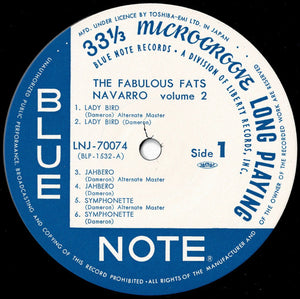 Fats Navarro - The Fabulous Fats Navarro Volume 2 (LP Record / Used)