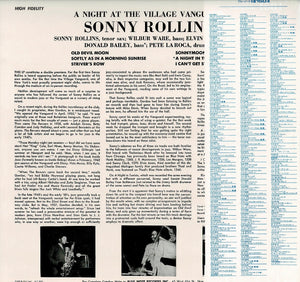 Sonny Rollins - A Night At The "Village Vanguard" (LP Record / Used)