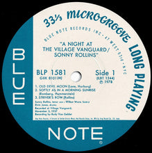 Load image into Gallery viewer, Sonny Rollins - A Night At The &quot;Village Vanguard&quot; (LP Record / Used)
