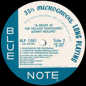 Sonny Rollins - A Night At The "Village Vanguard" (LP Record / Used)