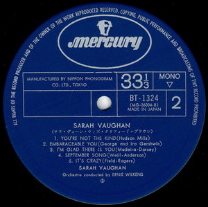 Sarah Vaughan - Sarah Vaughan (LP Record / Used)