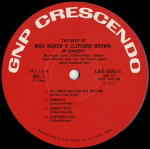 Max Roach, Clifford Brown - The Best Of Max Roach And Clifford Brown In Concert! (LP Record / Used)