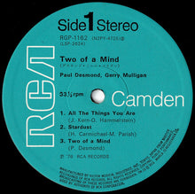 画像をギャラリービューアに読み込む, Paul Desmond, Gerry Mulligan - Two Of A Mind (LP Record / Used)
