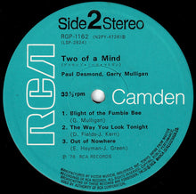 画像をギャラリービューアに読み込む, Paul Desmond, Gerry Mulligan - Two Of A Mind (LP Record / Used)
