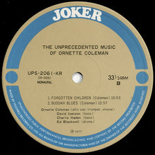 画像をギャラリービューアに読み込む, Ornette Coleman - The Unprecedented Music Of Ornette Coleman (LP Record / Used)
