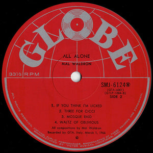 Mal Waldron - All Alone (LP Record / Used)