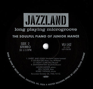 Junior Mance - The Soulful Piano Of Junior Mance (LP Record / Used)