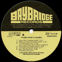 画像をギャラリービューアに読み込む, Freddie Redd - In Sweden (LP Record / Used)
