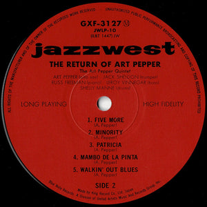 Art Pepper - The Return Of Art Pepper (LP Record / Used)