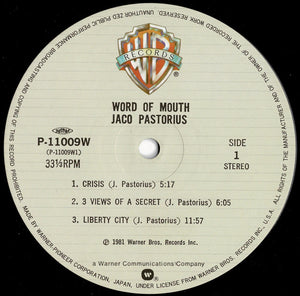 Jaco Pastorius - Word Of Mouth (LP Record / Used)