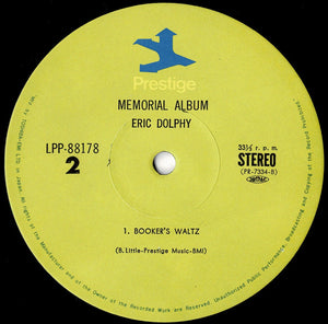 Eric Dolphy, Booker Little - Memorial Album Recorded Live At The Five Spot (LP Record / Used)