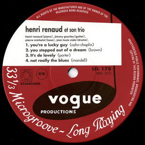 Henri Renaud - Henri Renaud Et Son Trio (LP Record / Used)